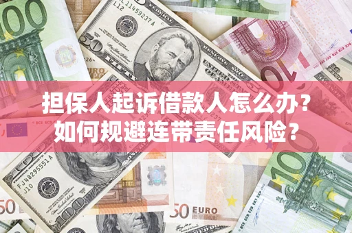 武汉担保人起诉借款人怎么办？如何规避连带责任风险？