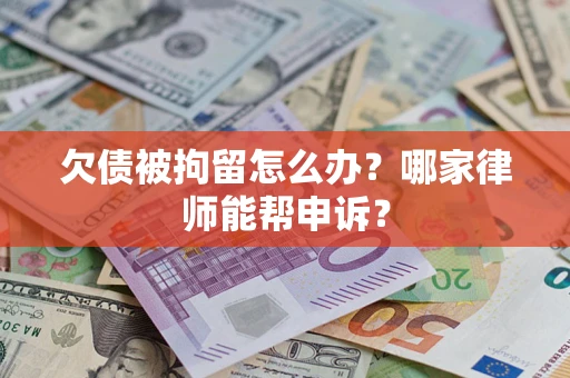 武汉欠债被拘留怎么办？哪家律师能帮申诉？