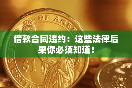 武汉借款合同违约：这些法律后果你必须知道！