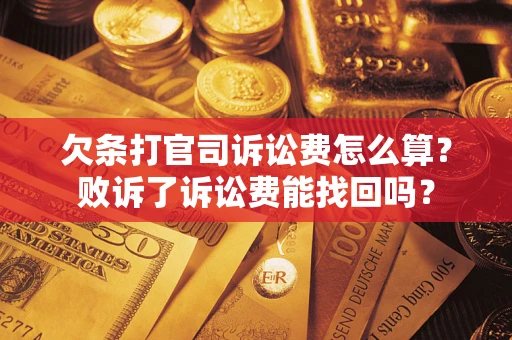 武汉欠条打官司诉讼费怎么算？败诉了诉讼费能找回吗？